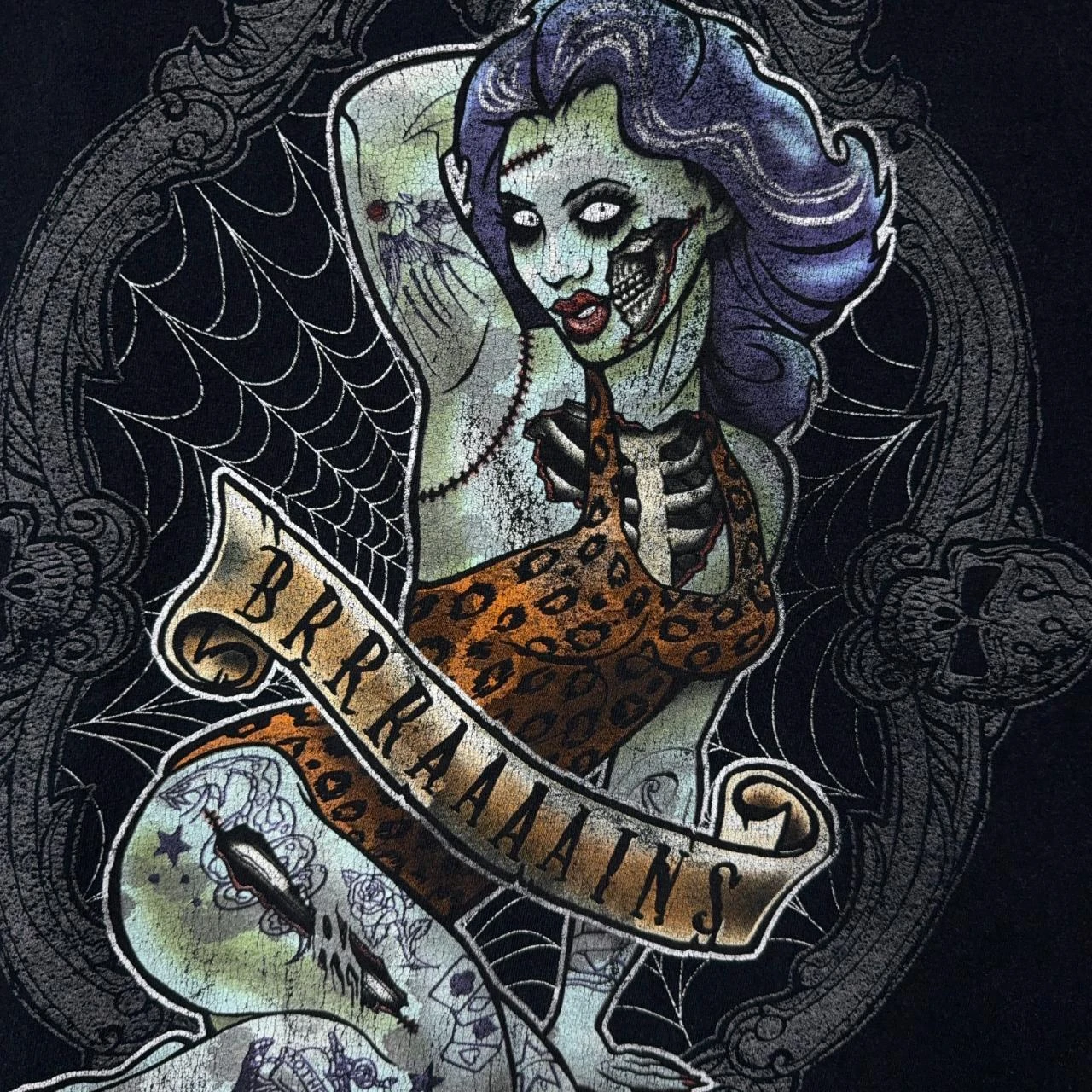 Fruit Of The Loom Camiseta Gráfica Zombie Pin Up 2XL – photo 3